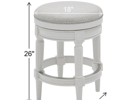 Rustic Elegance Backless Swivel Stool