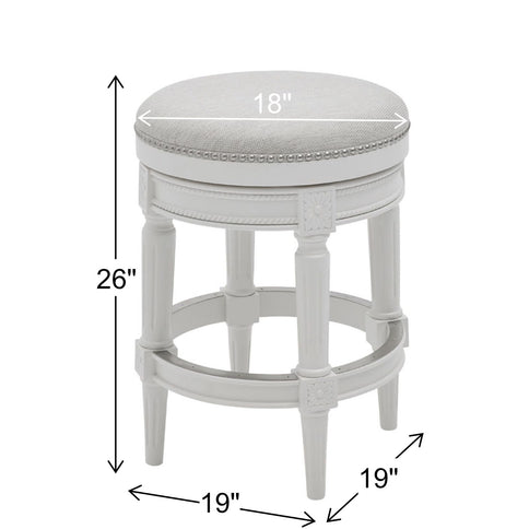 Rustic Elegance Backless Swivel Stool