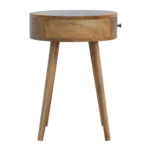 Nordic Chestnut Circular Nightstand
