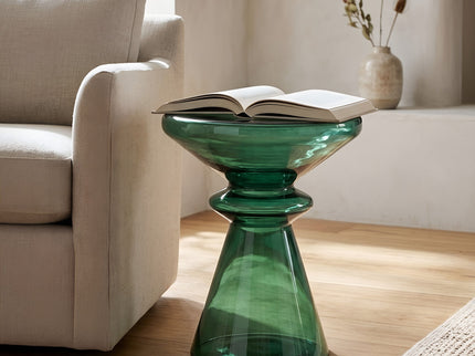 Aventura - Sculptural Blown Glass Accent Table - Green