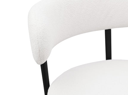 Modern Sherpa Counter Height Stools, Uphsoltered Seat Height Barstools With Brushed Brass Metal Legs Round Low Back Kitchen Stools With Footrest For Dining Room (Set of 2)