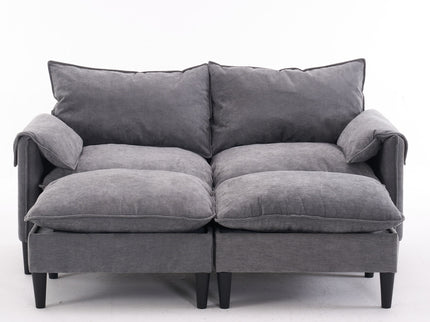 Convertible Combination Sofa With Footstools With Storage