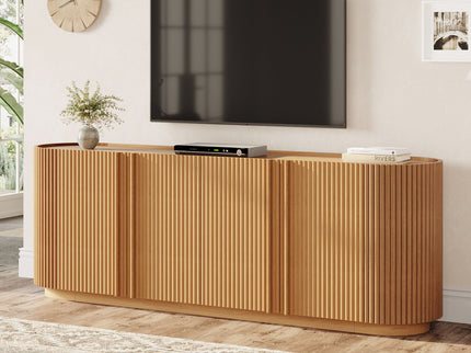 TV Stand With Fluted Tambour Style Door