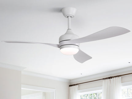 Ceiling Fan With 3 Blades, Remote Control, Reversible DC Motor, Noiseless Operation, 3 Downrods