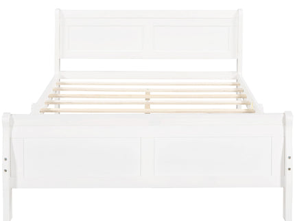 Platform Bed Frame Mattress Foundation Sleigh Bed With Headboard / Footboard / Wood Slat Suppor