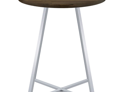 Burkhart - Round Height Bistro Bar Table - Brown Oak
