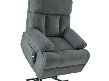 Oversized Power Lift Recliner Chai With Remote Control, Side Pocket, Spacious Seat