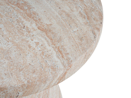 Outdoor / Indoor Travertine Side Table Lightweight