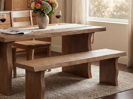 Indoor Dining Bench, Fits 3 People - Pine