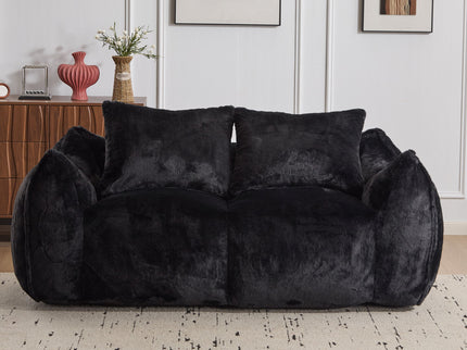 Giant Bean Bag Couch, Ultra Soft Fluffy Loveseat For Living Room