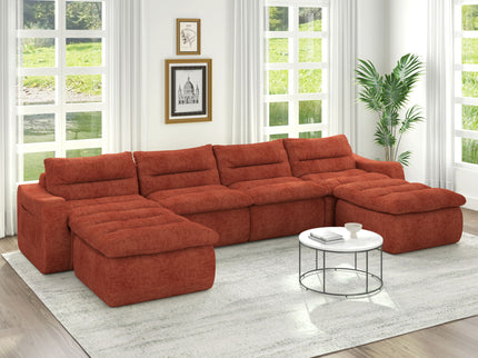 Modern L Shaped Modular Beanbag Sofa, Comfortable Lazy Style, Compression Sponge And Cloth