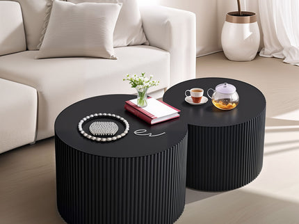 Wave Stripe Nesting Coffee Table (Set of 2)