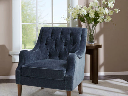 Button Tufted Accent Chair Vintage Style