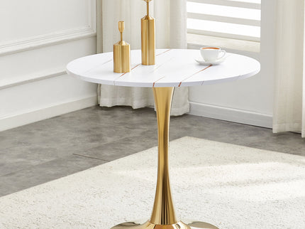 Round Dining Table & Thickened Top For Kitchen