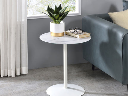 Circa - 17.5" End Table With Marble Textured Top