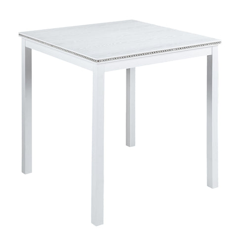 5 Piece Counter Height Table Set, Square Table And 4 Upholstered Chairs