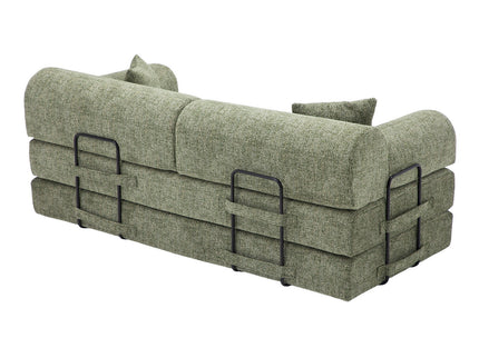 Modern 2 Tone Fabric Convertible Sleeper Sofa Bed