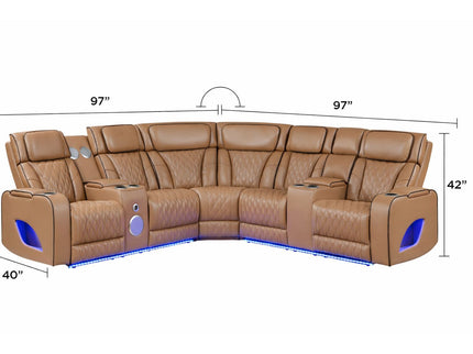 Fortuner - Power Recliner Sectional Sofa