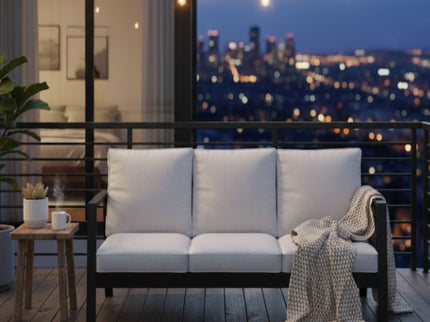 3 Seat All-Weather Patio Sofa With Cushions