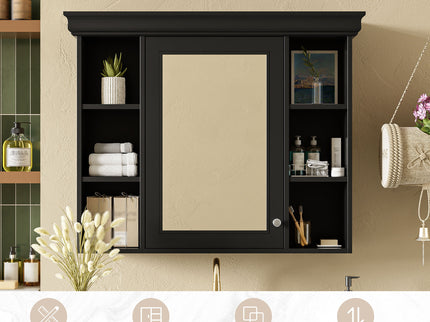 Wall Mounted Bathroom Storage Cabinet With Mirror Door