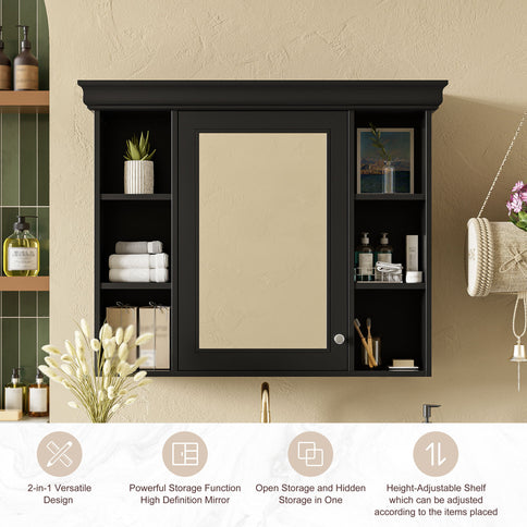 Wall Mounted Bathroom Storage Cabinet With Mirror Door