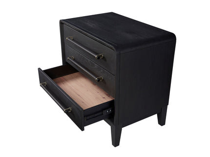 3 Drawer Nightstand With USB - Black