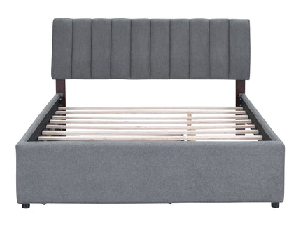 Upholstered Platform Bed With Trundle
