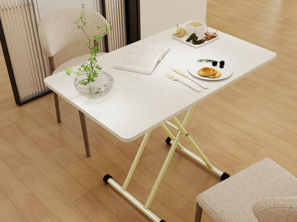 Adjustable Standing Table, Indoor & Outdoor Use, Portable With Adjustable Height - Off White / White
