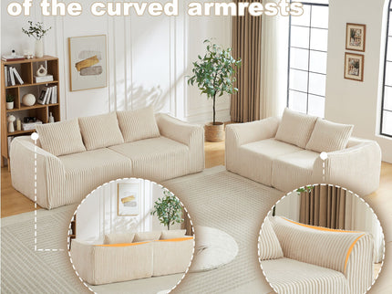 Minimalist Set With Curved Lines & Gently Sloped Backrest