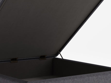 Owen - Square Coffee Table Storage Ottoman - Slate Gray