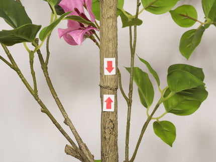 Artificial Bougainvillea Tree, Realistic Faux Plant In Pot, Indoor Decor For Home - Baby Pink / Green Leaf