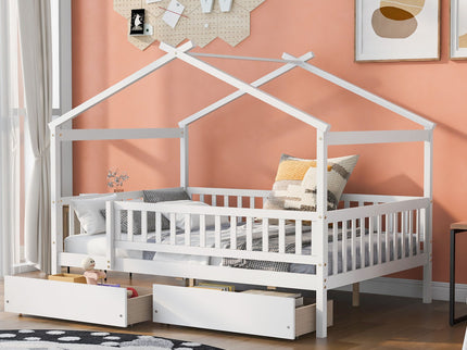 House Bed With 2 Drawers