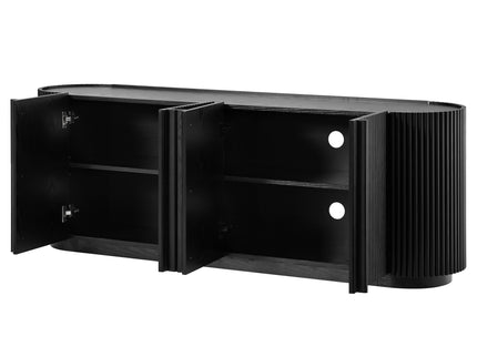 TV Stand With Fluted Tambour Style Door