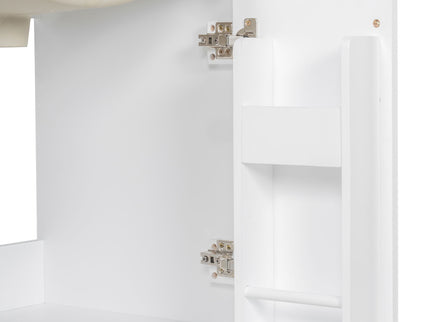 Bathroom Vanity With Sink, 1 Divided Drawer And 2 Soft Close Doors With Double Shelf