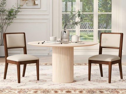 Compact Ergonomic Upholstered Side Chairs (Set of 2)