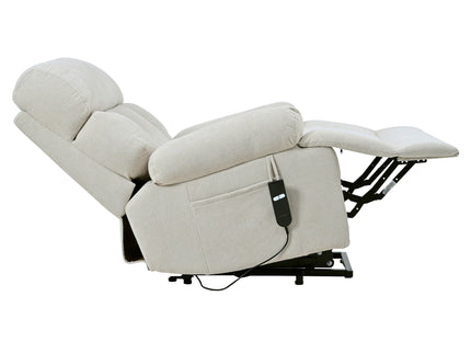 Oversized Power Lift Recliner Chai With Remote Control, Side Pocket, Spacious Seat