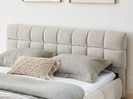 Modern Platform Bed Frame With Thick Fabric