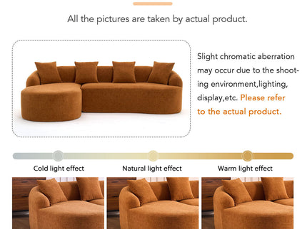 Combined Sofa With 4 Pillows