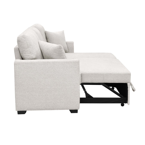 Upholstered Sectional With Pull Out Bed And Chaise Storage