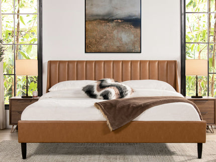Aspen - Vertical Tufted Modern Headboard Platform Bed Set