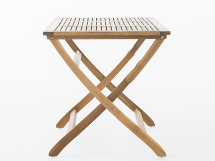 Blissique - Outdoor Foldable Wood Dining Table With Slat Design
