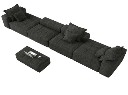 Modern Oversized Diy Combination, Modular Sectional Sofa With Pillows