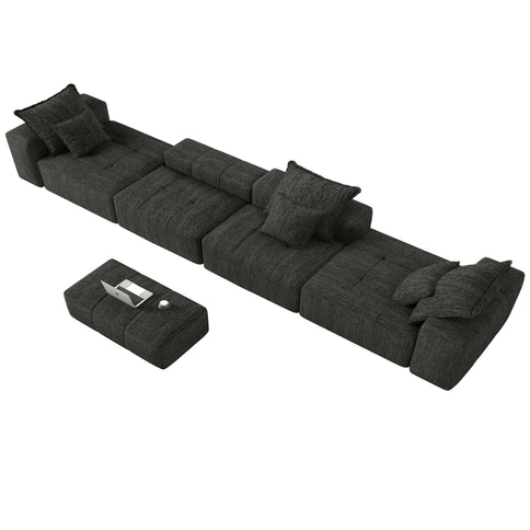 Modern Oversized Diy Combination, Modular Sectional Sofa With Pillows