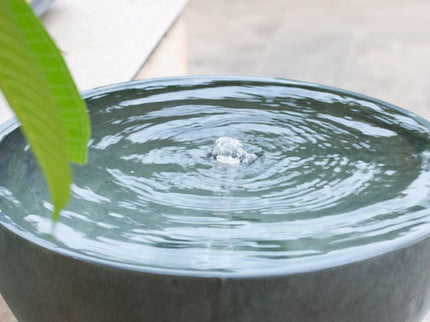 Zen Bowl Water Fountain, Outdoor Bird Feeder / Bath Fountains, Relaxing Water Feature For Garden