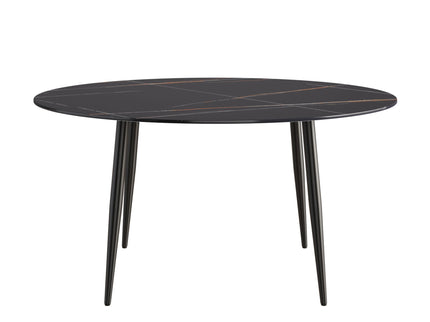 Modern Man-Made Stone Round Dining Table-Position For 6 People