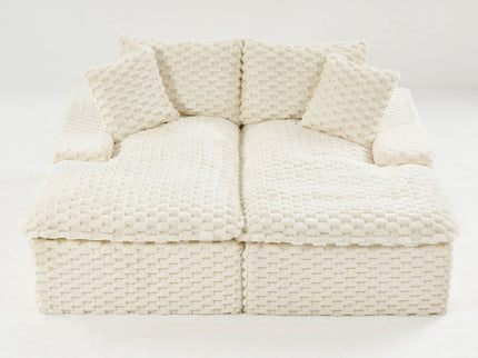 Double Chaise Lounge With Full Compressed Sponge