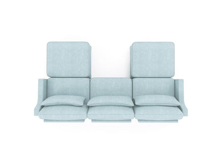 Stylish Sofa With Ottoman And Lumbar Pillows, Ergonomic Design