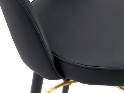 Modern Upholstered 360° Rotatable Bar Chair With Metal Legs For Dining Room (Set of 2)