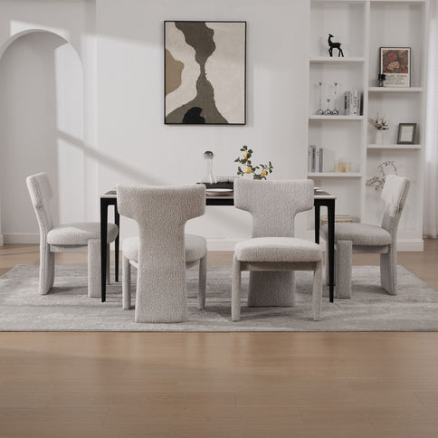 Armless Curved Back Accent Chairs