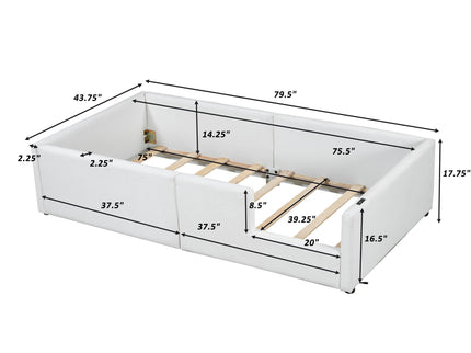 Platform Bed With Guardrail And Charging Station